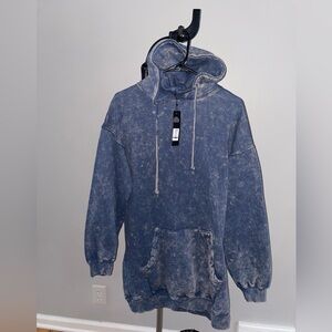 Fashion Nova Distressed Blue Hoodie